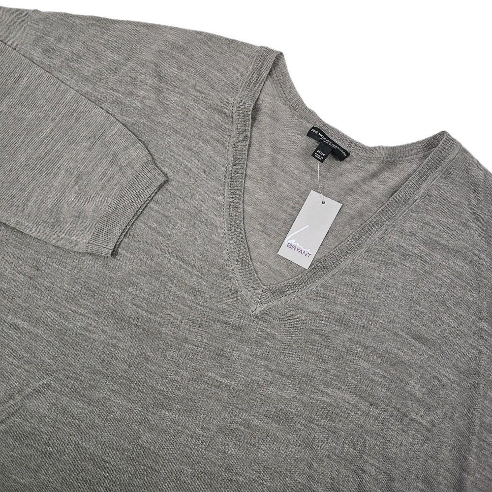 NWT Lane Bryant Sweater Womens 26/28 Gray Fine Merino Wool Lightweight Plus Size